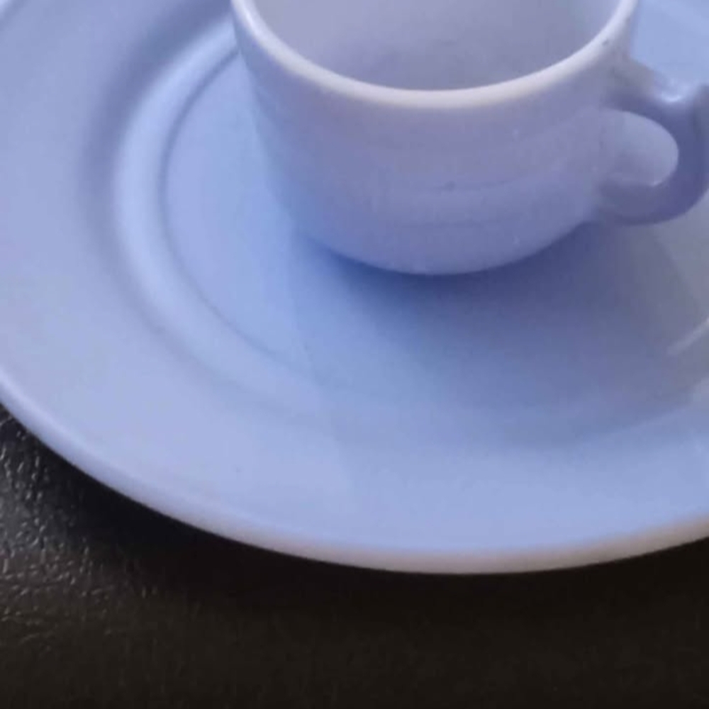 Light Blue Cup and Saucer Set